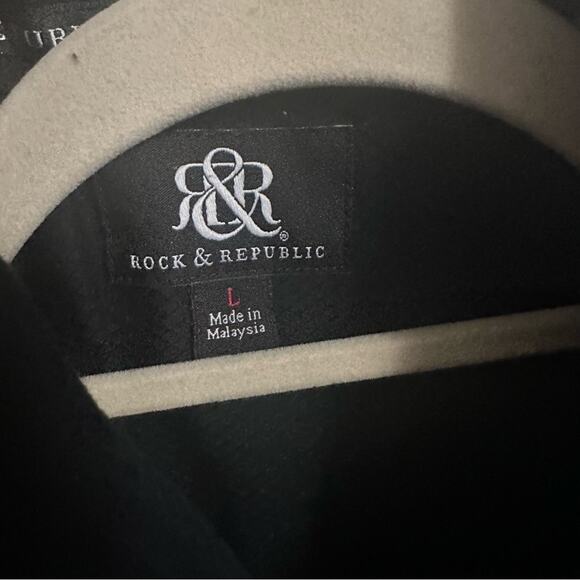 Rock & Republic Mens XL Black Button-Up Shirt Casual Western - Picture 3 of 4